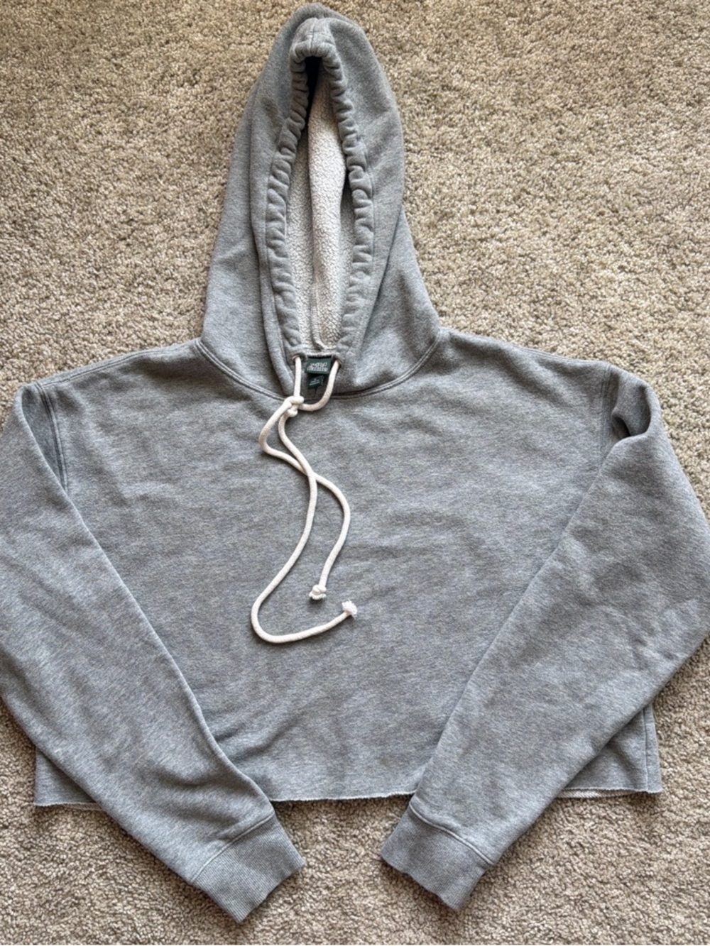Women’s Gray Cropped Hoodie